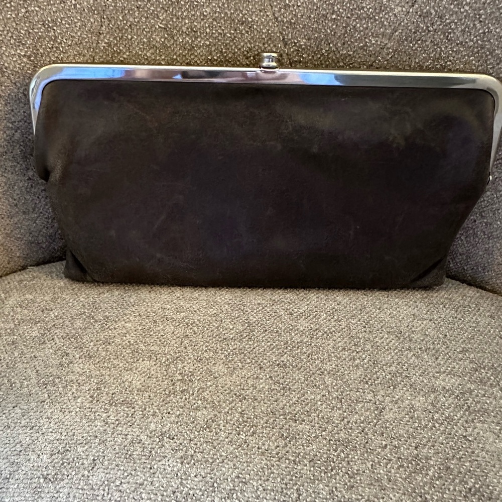 HOBO Grey Leather Clutch - Picture 4 of 8